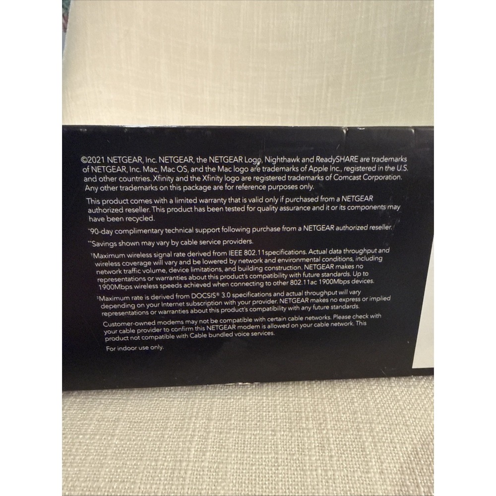 NETGEAR Nighthawk AC1900 4 Wireless WiFi 5 Router Modem C7000v2 - Picture 16 of 16